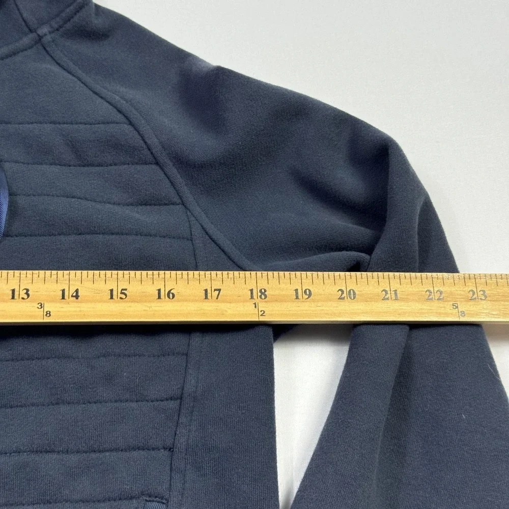 Lululemon Be True Fleece Hoodie Womens 6 Navy‎ Blue Full Zip Quilted Drawstring